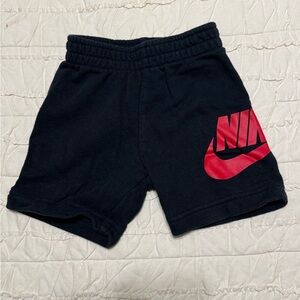 Nike Kids Shorts in Black with Red Logo